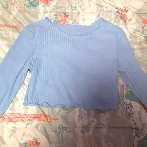 Baby blue crop top